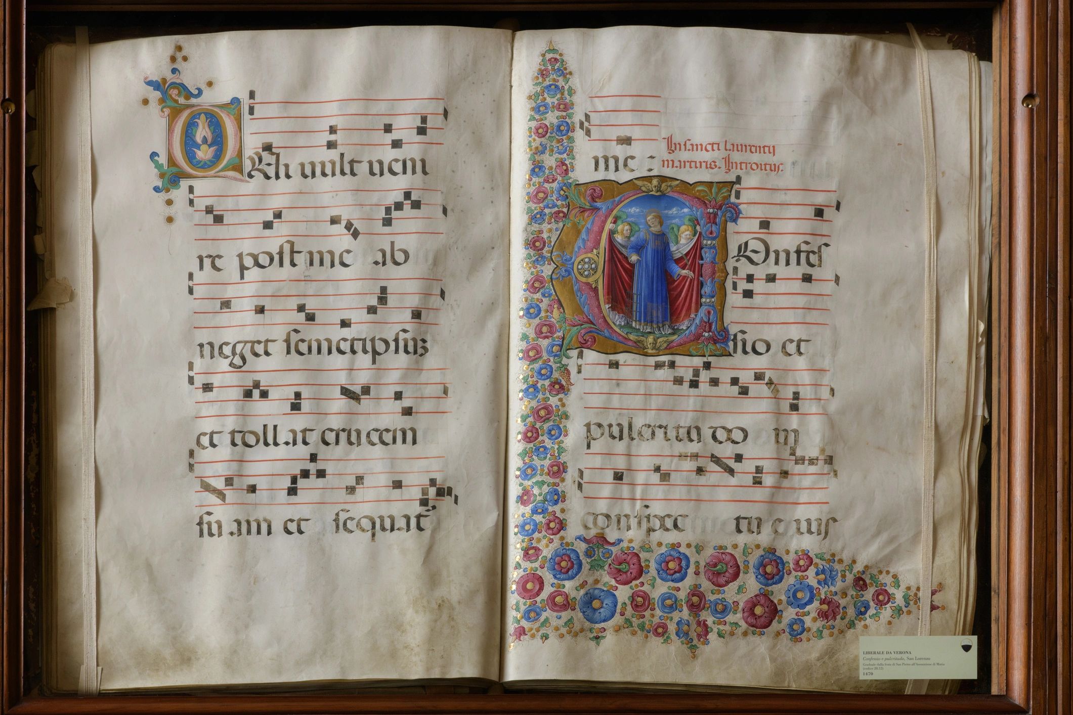Illuminated manuscript page suggesting medieval records and genealogy