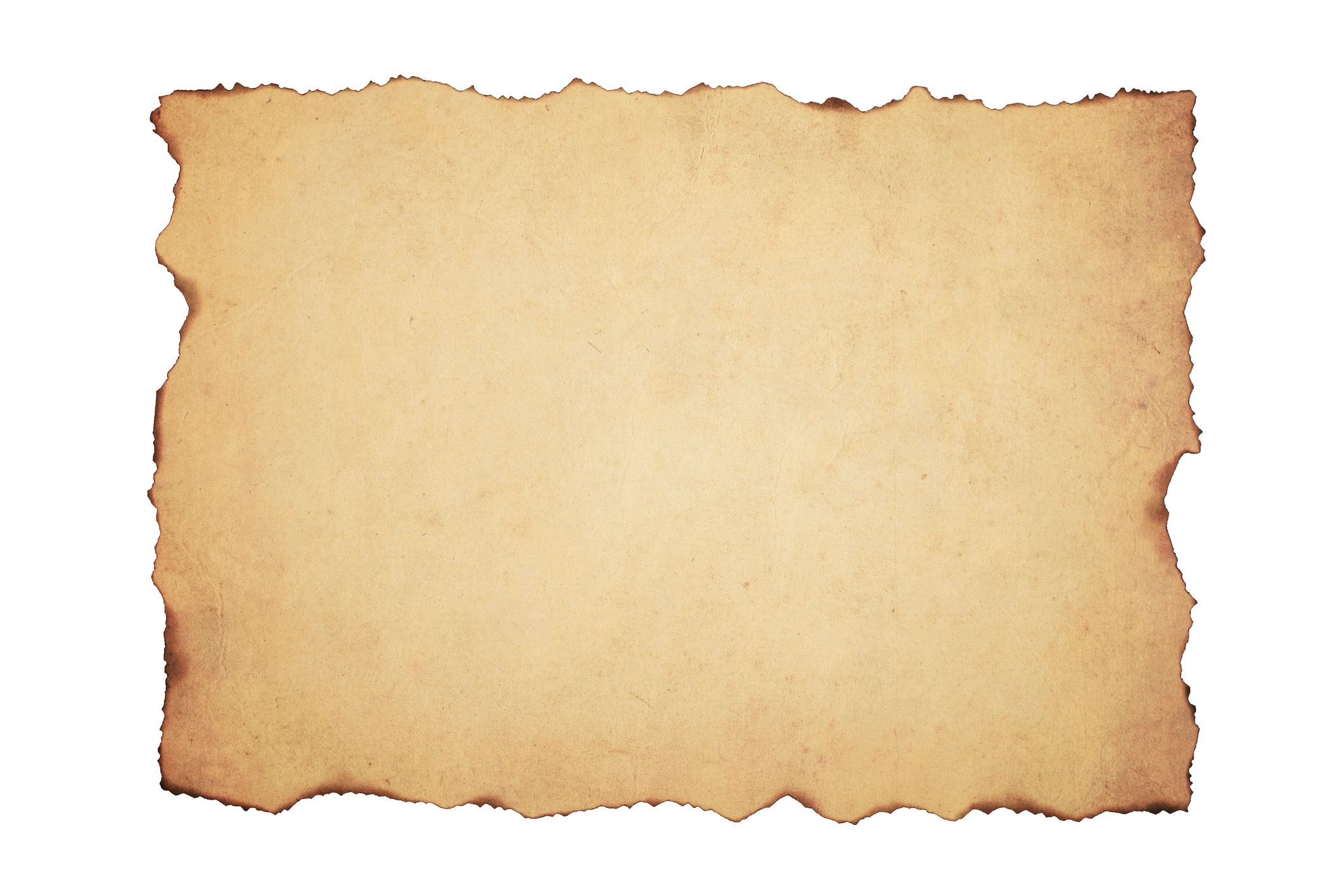Old parchment background with burned edges